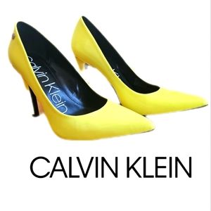 Calvin Klein BRIGHT YELLOW Heels Stilletos 4 Inch Heels